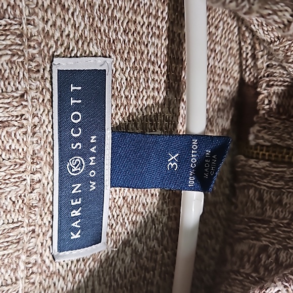 Karen Scott Woman 1/4 Zip Sweater Sz 3X - Picture 2 of 5